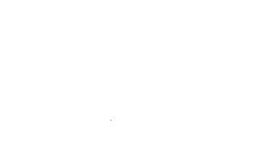 Siyah çizgi test tüpü ve beyaz arka planda izole edilmiş kimyasal test ikonu. Laboratuvar cam levhası. 4K Video hareketli grafik canlandırması