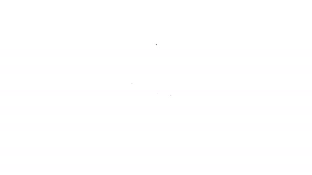 Czarna linia Znacznik cenowy z napisem Nowa ikona izolowana na białym tle. Odznaka za cenę. Rabat promocyjny. 4K Animacja graficzna ruchu wideo — Wideo stockowe