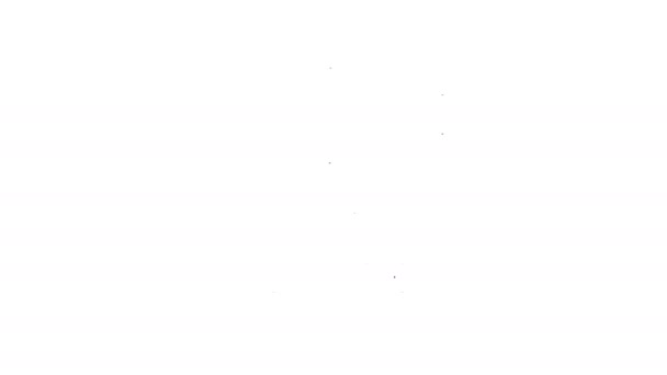 Ligne noire icône de la machine à rayons X isolé sur fond blanc. Animation graphique de mouvement vidéo 4K — Video