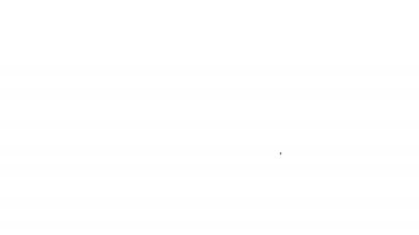 Siyah çizgi test tüpü ve beyaz arka planda izole edilmiş kimyasal test ikonu. Laboratuvar cam levhası. 4K Video hareketli grafik canlandırması