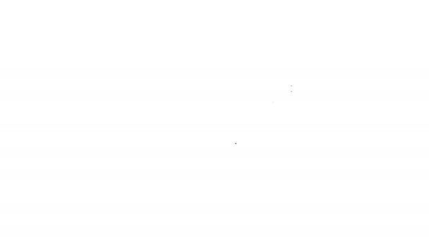 Das Symbol des Verbandskastens Black Line isoliert auf weißem Hintergrund. Medizinische Box mit Kreuz. Medizinische Geräte für den Notfall. Gesundheitskonzept. 4K Video Motion Grafik Animation — Stockvideo