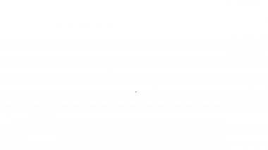 Siyah çizgi sisi ve güneş ikonu beyaz arkaplanda izole edilmiş. 4K Video hareketli grafik canlandırması