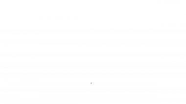 Beyaz arkaplanda siyah çizgi Kar Tanesi simgesi izole edildi. 4K Video hareketli grafik canlandırması