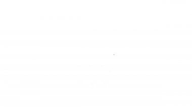 Beyaz zemin üzerinde yağmur ikonu olan siyah çizgi bulutu. Yağmur damlaları ile yağmur bulutu yağışı. 4K Video hareketli grafik canlandırması