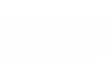 Siyah çizgi su bırakma simgesi beyaz arkaplanda izole edildi. 4K Video hareketli grafik canlandırması