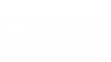 Siyah çizgi rüzgarı ve güneş ikonu beyaz arkaplanda izole edilmiş. Rüzgarlı bir hava. 4K Video hareketli grafik canlandırması