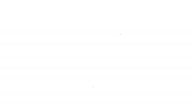 Siyah çizgi Storm simgesi beyaz arkaplanda izole edildi. Bulut ve şimşek işareti. Fırtınanın hava durumu ikonu. 4K Video hareketli grafik canlandırması