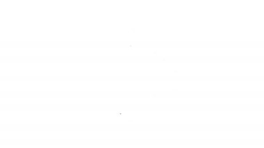 Siyah çizgi Sıcak ve soğuk sembol. Beyaz zemin üzerinde izole edilmiş güneş ve kar tanesi simgesi. Kış ve yaz sembolü. 4K Video hareketli grafik canlandırması