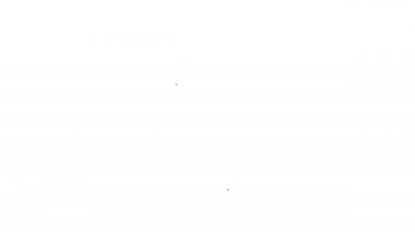 Siyah çizgi Sıcak ve soğuk sembol. Beyaz zemin üzerinde izole edilmiş güneş ve kar tanesi simgesi. Kış ve yaz sembolü. 4K Video hareketli grafik canlandırması