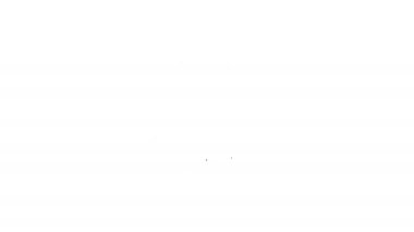 Siyah çizgi UV koruma simgesi beyaz arkaplanda izole edildi. Güneş ve kalkan. Ultra menekşe ışınları radyasyon. SPF güneş işareti. 4K Video hareketli grafik canlandırması