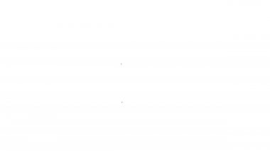 Beyaz arka planda izole edilmiş bir basketbol ikonu üzerindeki siyah çizgi düşünceleri. 4K Video hareketli grafik canlandırması