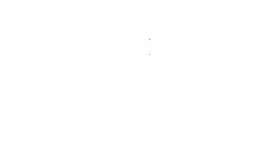 Siyah çizgi basketbol ödülü ikonu beyaz arka planda izole edildi. 4K Video hareketli grafik canlandırması