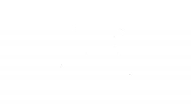 Kürekli siyah çizgi tekne ve beyaz arka planda izole edilmiş insan ikonu. Su sporları, ekstrem sporlar, tatil, tatil, takım oluşturma. 4K Video hareketli grafik canlandırması