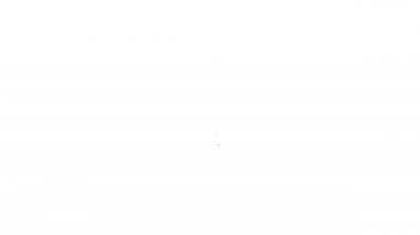 Siyah çizgi bombası beyaz arka planda izole edilmiş ikonu patlatmaya hazır. 4K Video hareketli grafik canlandırması