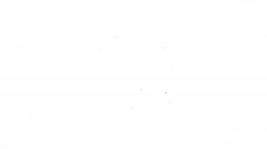 Siyah çizgi tahta varil ikonu beyaz arka planda izole edilmiş. Alkol fıçısı, içki kabı, bira için tahta fıçı, viski, şarap. 4K Video hareketli grafik canlandırması