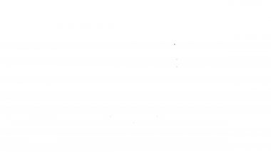 Siyah çizgi klima simgesi beyaz arka planda izole edildi. Sistemin havalandırmasını böl. Soğuk ve soğuk iklim kontrol sistemi. 4K Video hareketli grafik canlandırması