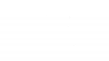 Siyah çizgi elektrikli matkap simgesi beyaz arkaplanda izole edildi. Tamir aleti. 4K Video hareketli grafik canlandırması