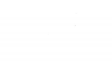 Siyah çizgi elektrik karıştırıcı simgesi beyaz arkaplanda izole edildi. Mutfak blenderi. 4K Video hareketli grafik canlandırması