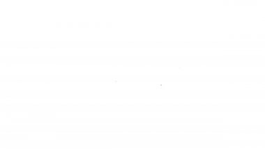 Siyah çizgi tavuk budu ikonu beyaz arkaplanda izole edildi. Tavuk budu. 4K Video hareketli grafik canlandırması