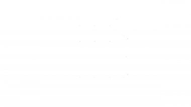 Siyah çizgi tahta varil ikonu beyaz arka planda izole edilmiş. Alkol fıçısı, içki kabı, bira için tahta fıçı, viski, şarap. 4K Video hareketli grafik canlandırması