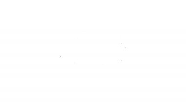 Siyah çizgi Akıllı Telefon ve oyun simgesinde oynamak beyaz arkaplanda izole edilmiş. Mobil oyun konsepti. 4K Video hareketli grafik canlandırması