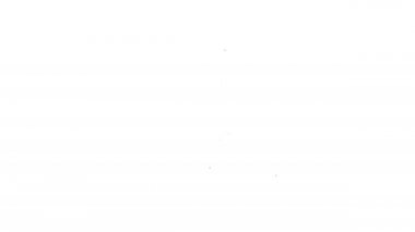 Atari makinesi simgesi için siyah çizgi Joystick beyaz arkaplanda izole edildi. Joystick oyun alanı. 4K Video hareketli grafik canlandırması