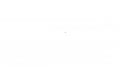 Beyaz arka planda siyah çizgi köpek burcu simgesi izole edildi. Astrolojik yıldız falı koleksiyonu. 4K Video hareketli grafik canlandırması