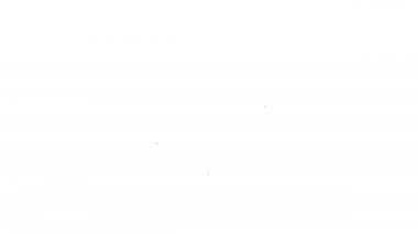 Gezegen Satürn 'ün beyaz arka planda izole edilmiş gezegen halka ikonu. 4K Video hareketli grafik canlandırması