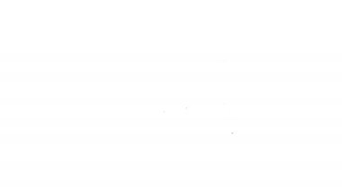 Siyah çizgi Standalone sensörü ve bitki simgesi beyaz arkaplanda izole edildi. 4K Video hareketli grafik canlandırması