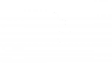 Beyaz arkaplanda siyah çizgi otomatik sulama ikonu izole edildi. Su ekipmanları. Bahçe elemanı. Sprey tabanca ikonu. 4K Video hareketli grafik canlandırması