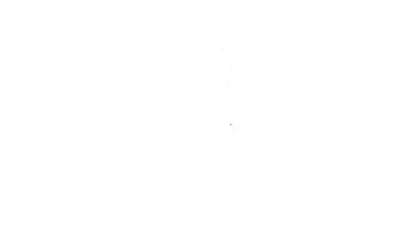 Siyah çizgi taşınabilir sensör simgesi beyaz arkaplanda izole edildi. 4K Video hareketli grafik canlandırması