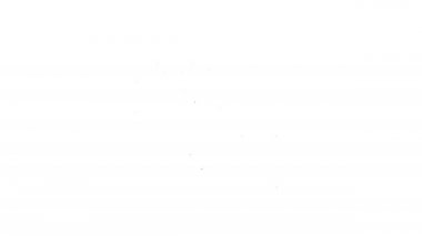 Siyah çizgi Akıllı tarım teknolojisi - Uygulama simgesindeki tarım otomasyon sistemi beyaz arka planda izole edildi. 4K Video hareketli grafik canlandırması