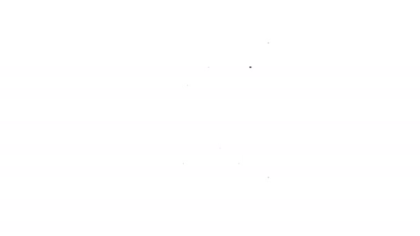 Fekete vonal Játék útmutató ikon elszigetelt fehér háttér. Használati útmutató, használati utasítás, útikönyv, kézikönyv. 4K Videó mozgás grafikus animáció — Stock videók