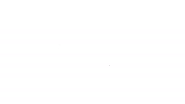 Linha preta Ícone do signo do zodíaco do câncer isolado no fundo branco. Coleção de horóscopo astrológico. Animação gráfica em movimento de vídeo 4K — Vídeo de Stock