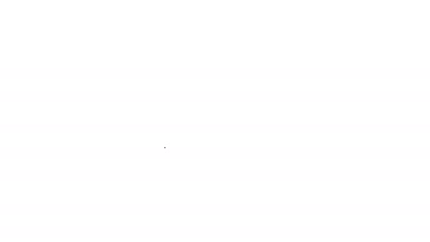 Zwarte lijn Taurus dierenriem pictogram geïsoleerd op witte achtergrond. Astrologische horoscoop collectie. 4K Video motion grafische animatie — Stockvideo