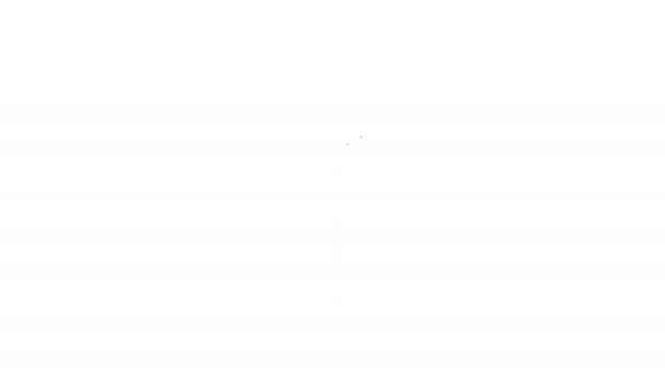 白の背景に分離されたブラックラインスタンドアロンセンサーアイコン。4Kビデオモーショングラフィックアニメーション — ストック動画