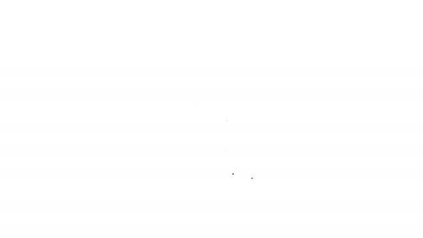 Černá čára Inteligentní řídicí systém mobilní aplikace ikona izolované na bílém pozadí. Grafická animace pohybu videa 4K — Stock video