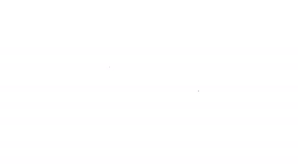 Черная линия Цельсия значок изолирован на белом фоне. Видеографическая анимация 4K — стоковое видео