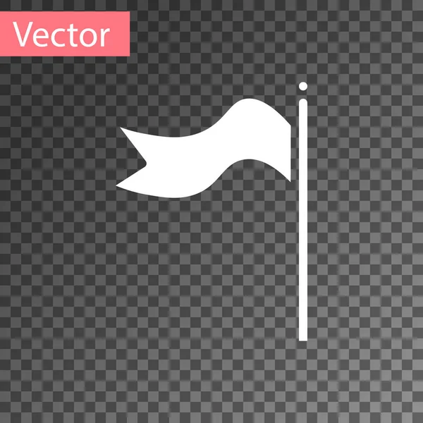 Witte Meteorologie Windsok Windvaan Pictogram Geïsoleerd Transparante Achtergrond Windsok Geeft — Stockvector