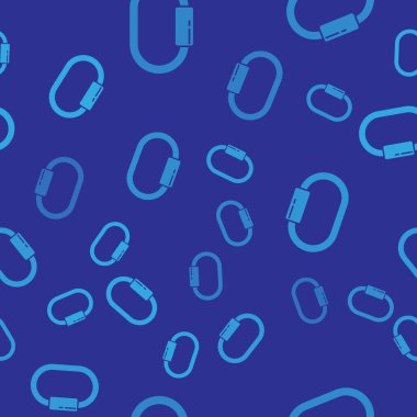 Mavi Karabina simgesi mavi arkaplanda izole edilmiş kusursuz desen. Olağanüstü bir spor. Spor malzemeleri. Vektör İllüstrasyonu