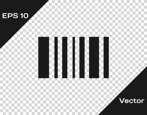 Schwarzes Barcode Symbol Isoliert Auf Transparentem Hintergrund Vektorillustration — Stockvektor