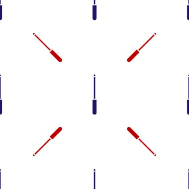 Mavi ve kırmızı bıçak keskinleştirici ikonu beyaz arka planda izole edilmiş pürüzsüz desen. Vektör İllüstrasyonu