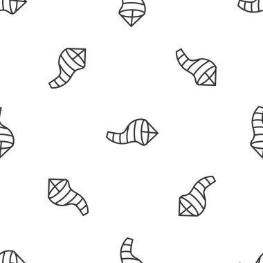 Gri çizgi koni meteorolojisi rüzgar gülü vane ikonu beyaz arka planda izole edilmiş pürüzsüz desen. Rüzgâr Sock rüzgarın yönünü ve gücünü gösteriyor. Vektör İllüstrasyonu