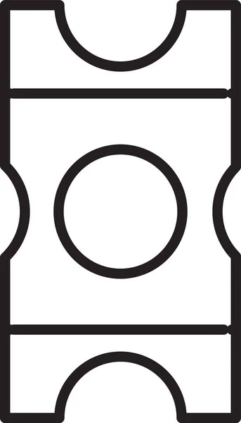 Black Line Coupon Symbol Isoliert Auf Weißem Hintergrund Leere Einkaufsgutschein — Stockvektor
