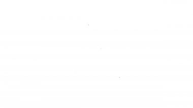 Beyaz arka planda siyah çizgi akan burun simgesi izole edildi. Rhinitis semptomları, tedavi. Burun ve hapşırma. Burun hastalıkları. 4K Video hareketli grafik canlandırması