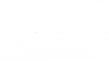 Beyaz arkaplanda siyah çizgi evcil hayvan simgesi izole edildi. 4K Video hareketli grafik canlandırması