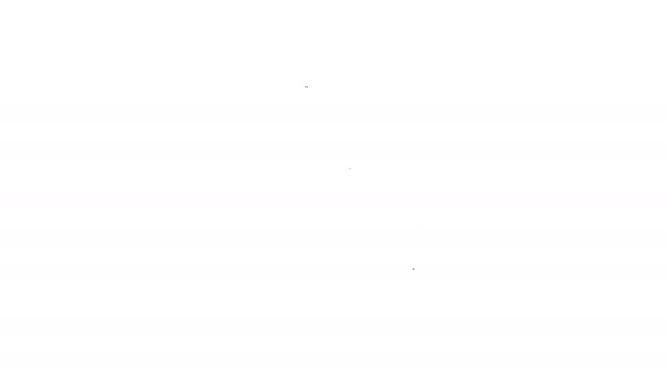 Línea negra Icono de nariz líquida aislado sobre fondo blanco. Síntomas de rinitis, tratamiento. Nariz y estornudos. Enfermedades nasales. Animación gráfica de vídeo 4K — Vídeos de Stock