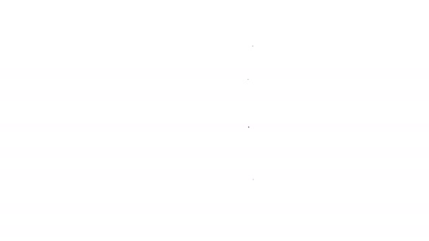 Schwarze Linie Medizin Flasche und Pillen Symbol isoliert auf weißem Hintergrund. Flaschentablettenschild. Apothekendesign. 4K Video Motion Grafik Animation — Stockvideo