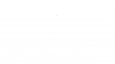 Beyaz arka planda siyah çizgi akan burun simgesi izole edildi. Rhinitis semptomları, tedavi. Burun ve hapşırma. Burun hastalıkları. 4K Video hareketli grafik canlandırması