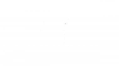 Siyah çizgi elektrik motor simgesi beyaz arkaplanda izole edildi. Araba alternatörü. 4K Video hareketli grafik canlandırması